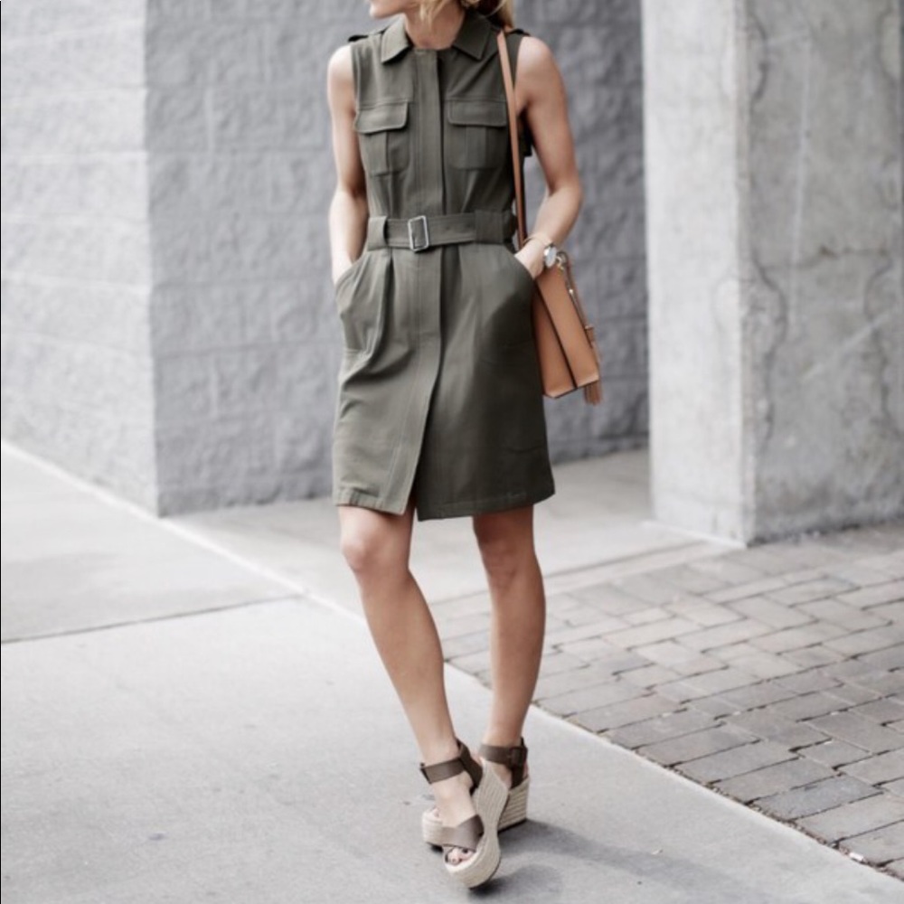 Marc Fisher Platform Wedge Sandal in Brown Leather